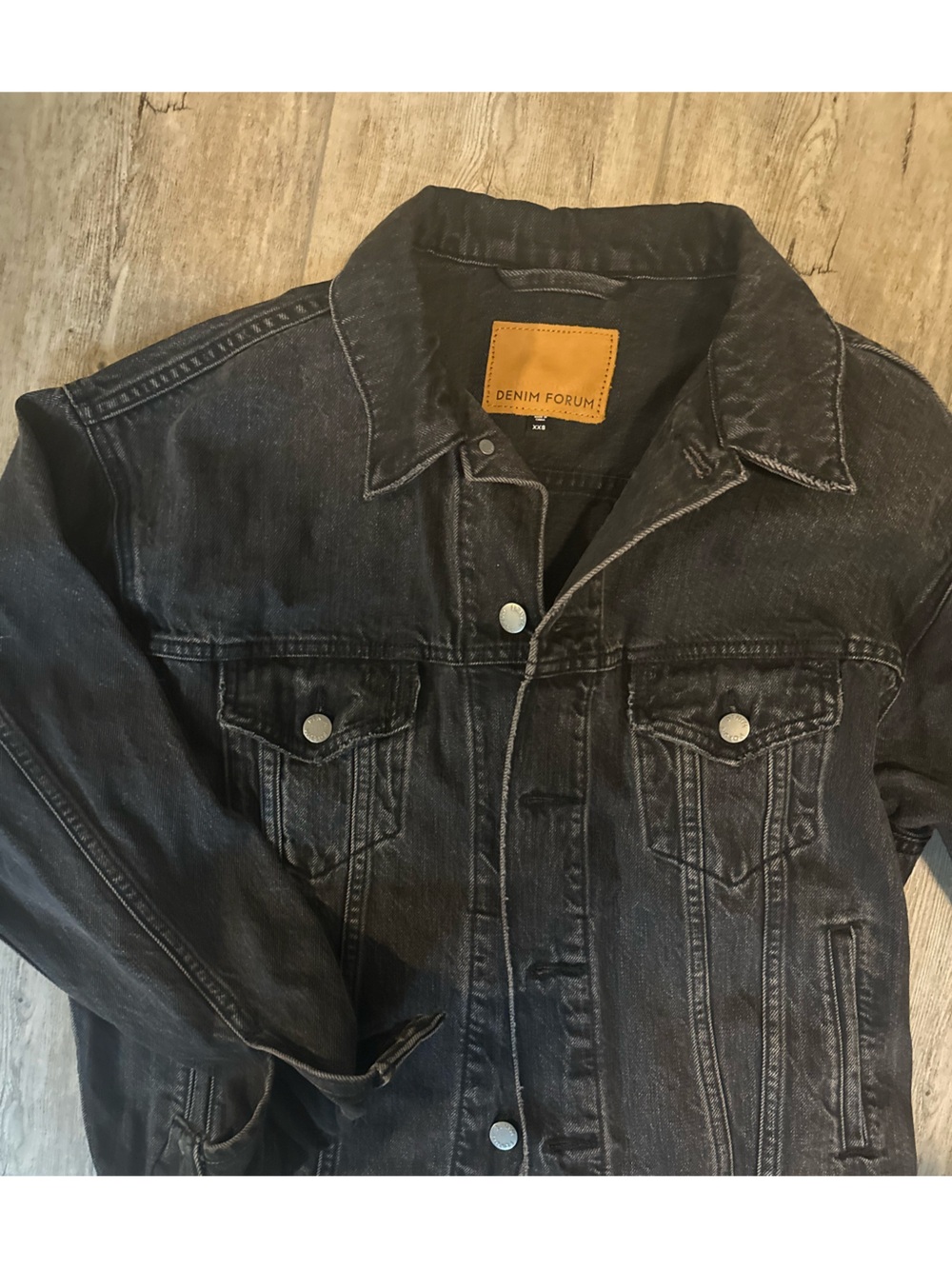 Aritzia Denim Forum Black Denim Jacket
